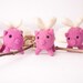 Hand Needle Felted Baby Mobile -  when pigs fly