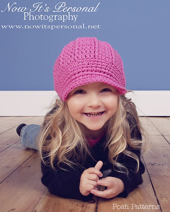 Crochet PATTERN Hat Newsboy Newsgirl Hat Or Beanie Crochet PDF 108 - Newborn to Adult - Photo Prop - Permission To Sell Finished Items