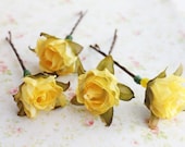 Glorious Sunshine Yellow Flower Hair Pins. Woodland. Autumn. Bridal Flower Hair Pins.  hair accessories, Rustic Wedding, Fall Wedding.