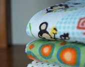 Baby Boy Burp Rags Set - Monkeys & Dots - LAST ONE