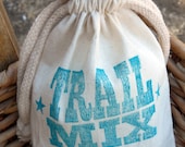 Trail Mix - 12 Party Favor Bags - Fabric with String Tie