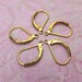 20 Raw BRASS Leverback EARWIRE Hoops 17x10mm, Earring Components - 20 Pieces, Jewelry Making Findings - Beadconet EH1026