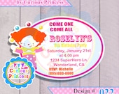 022 pink circus carnival invitations girl clown or thank you cards birthday party PRINTABLE DIGITAL baby shower girly