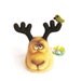 Needle Felted Toy. Funny Moose and Green Little Bird. Felt Toys. gift under 50.