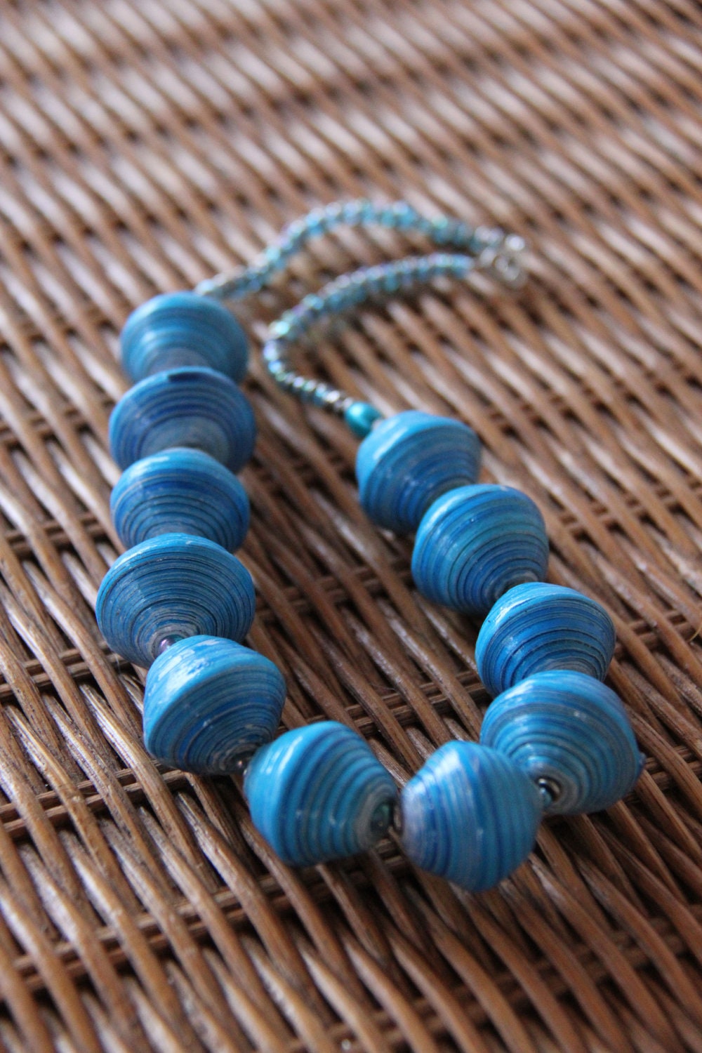 Tidal Waves Kenyan Necklace - Paper Beads for Charity