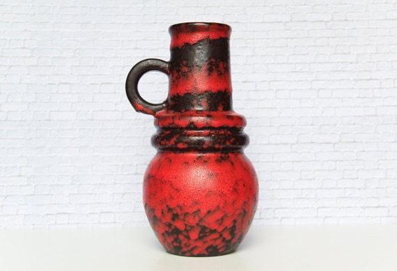 Fat Lava West German Pottery Ceramic Vase Scheurich Wien