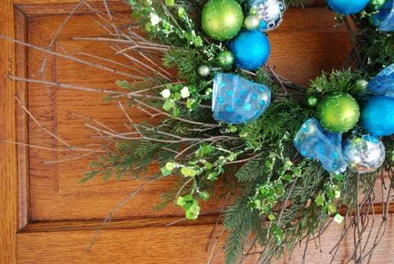 Christmas wreaths brightboldbeautiful.com Christmas Front Door Wreath