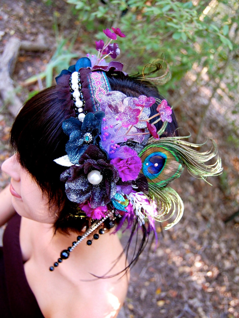 DARK FAERIE Feather Headdress