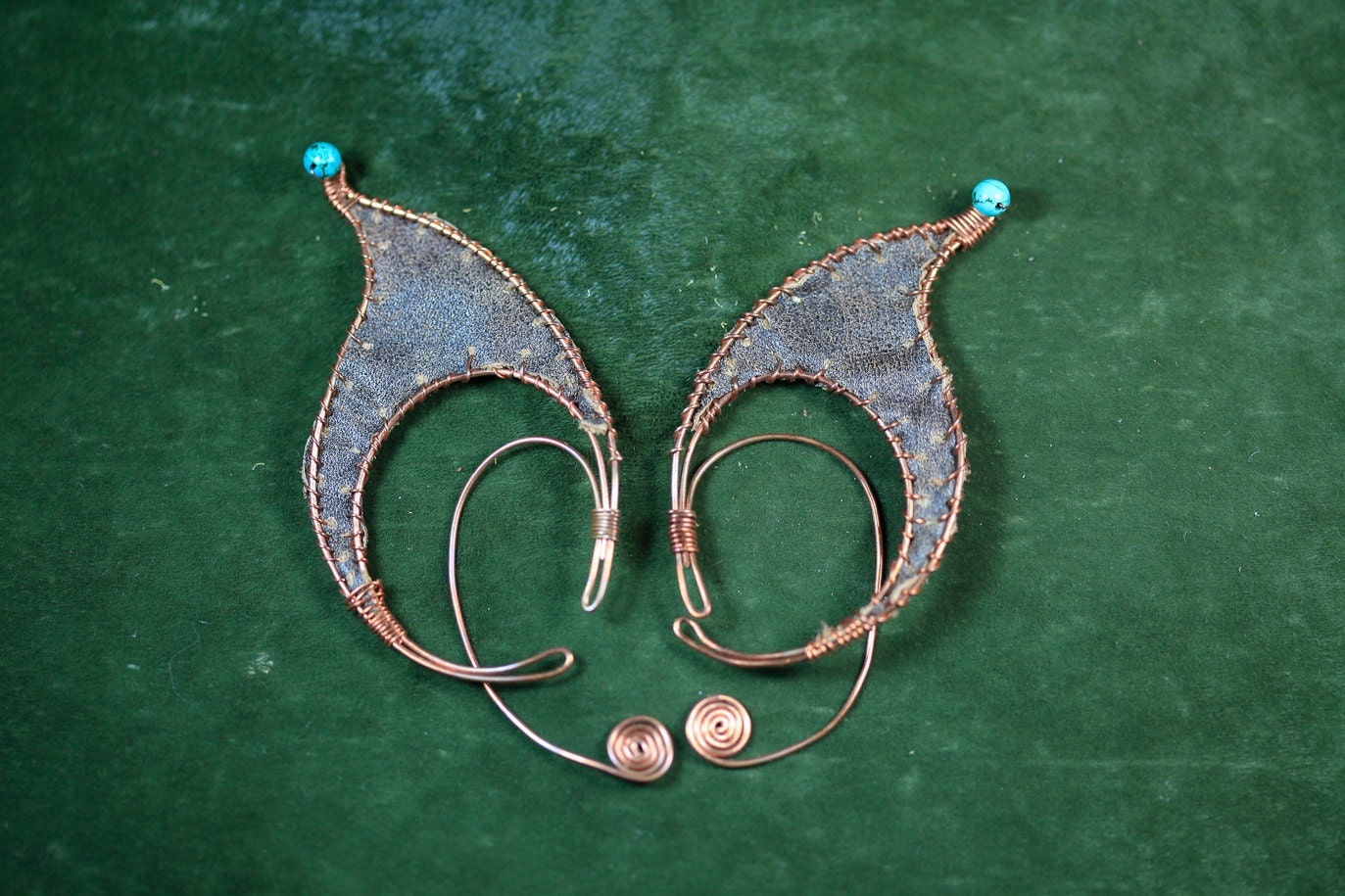 Funky Coppery Elf Ears