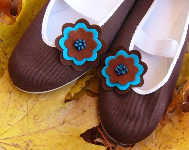 brown & teal flower / turquoise yellow orange autumn fall wedding trends ballet flats shoes jarmilki woman bride poletsy fashion gift vegan