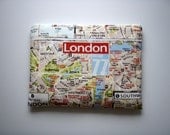 11" Laptop Sleeve London Map Handmade Babimini