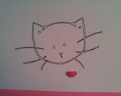 Set of 5 blank kitty cards