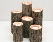 Tree Branch Candle Holders I- Rustic Wedding Centerpiece, Wood Candle Holders, Tree Slice, Woodland Candle Holders
