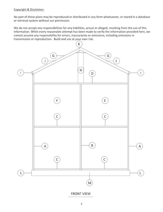 Doll House Plans for American Girl or 18 inch dolls - NOT ACTUAL HOUSE