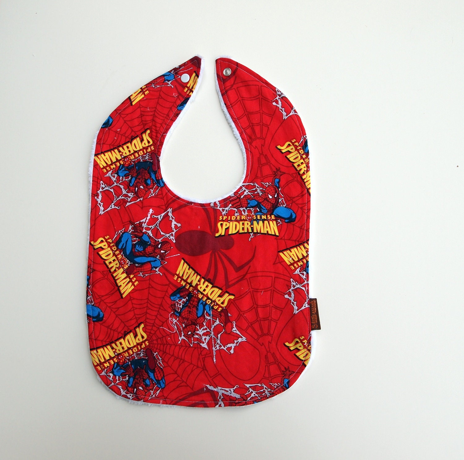 spiderman Baby bib cotton Minky newborn infant