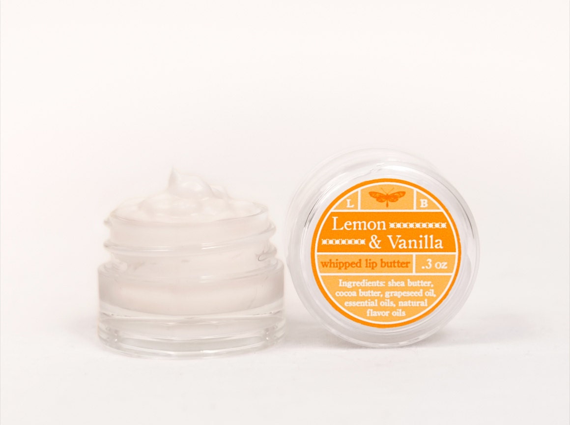 Whipped Lip Butter - Lemon & Vanilla - Natural Icing for Your Lips