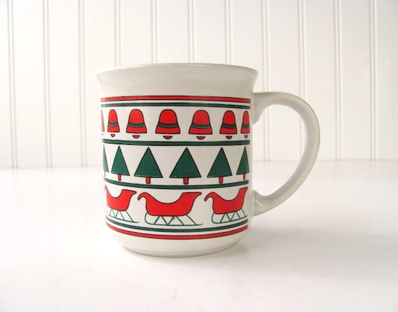 20% Pre Black Friday Sale Vintage Christmas Coffee Mug Made in Korea