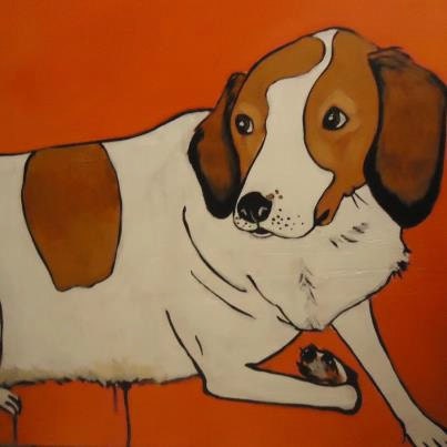 Custom Pet Portraits, 18" x 24" acrylic on canvas, original painting of YOUR dog or cat or pet of choice