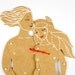 The Lovers - Articulated Paper Dolls by Dubrovskaya. Kraft paper, hand painted, MADE TO ORDER.
