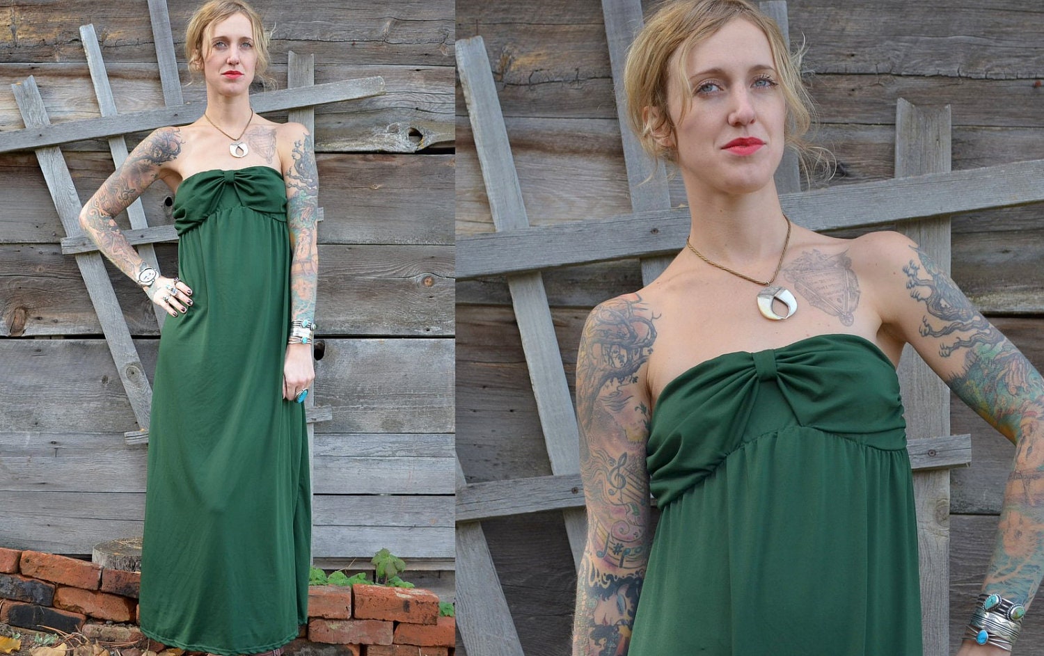 70's Studio 54 Disco Darling Green City Halter Dress
