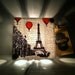 Hot Air Balloons Over Paris Repurposed Vintage Dictionary Light Box Night Lights
