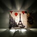 Hot Air Balloons Over Paris Repurposed Vintage Dictionary Light Box Night Lights