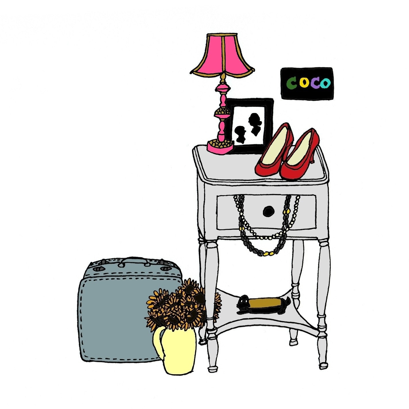 Coco's Collection- 8x8 Illustration Print