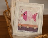 Ocean Nursery, Lahaina Pottery Barn bedding, Fish Bathroom Wall Art Print, fish nursery decor, beach baby nursery, kids room decor, baby art