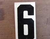 Vintage Metal Sign 6 Six Metal Letters Numbers Black and White Marquee Sign Small Jewelry Art Display
