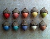 Set of 10 acorn knobs, drawer pulls