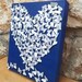 Romantic Silver Butterfly Heart / 3D Butterfly Art / Wedding Gift / 1st Anniversary / 25th Anniversary / Birthday / Housewarming Gift