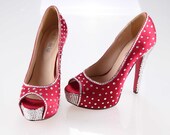 Shinning crystal shoes for Wedding or party Rainbow color rhinestones, other colors available too