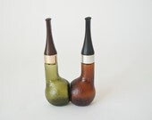 Avon Pipes Decanter- Mens Cologne-Pair of Glass Pipes-Gift for him