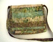 Batik, Earth Tones, Messenger Bag, Quilted - MadokiArts