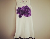 Exotic floral dress with Pom Pom trim