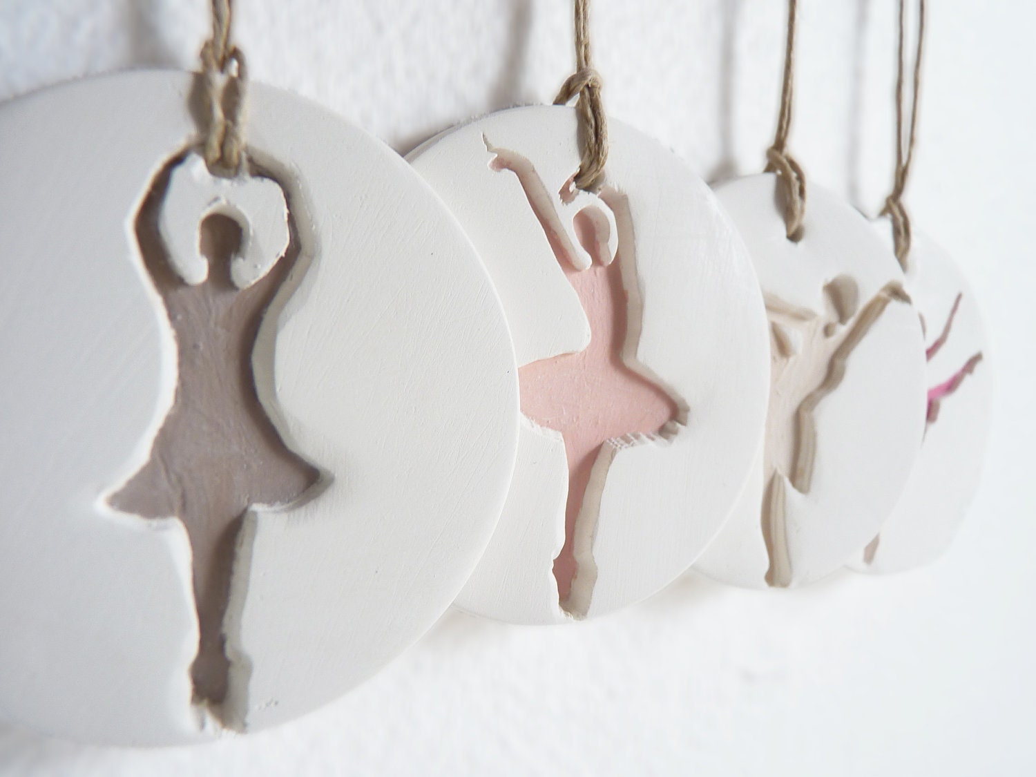 Ballet dancer ornaments-Set of 4, for Nursery or Christmas decoration.