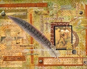 Mixed Media Original Collage Memories