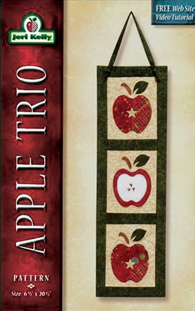Wall Hanging Pattern Apple Trio Fall Pattern Applique Piecing