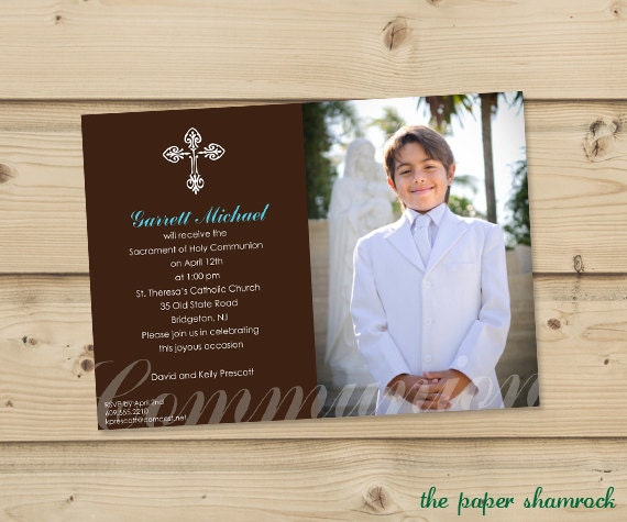 Boys First Communion Invitations, Communion Invitations, First Holy Communion Invitations, Communion Invitations for Boys Il_170x135