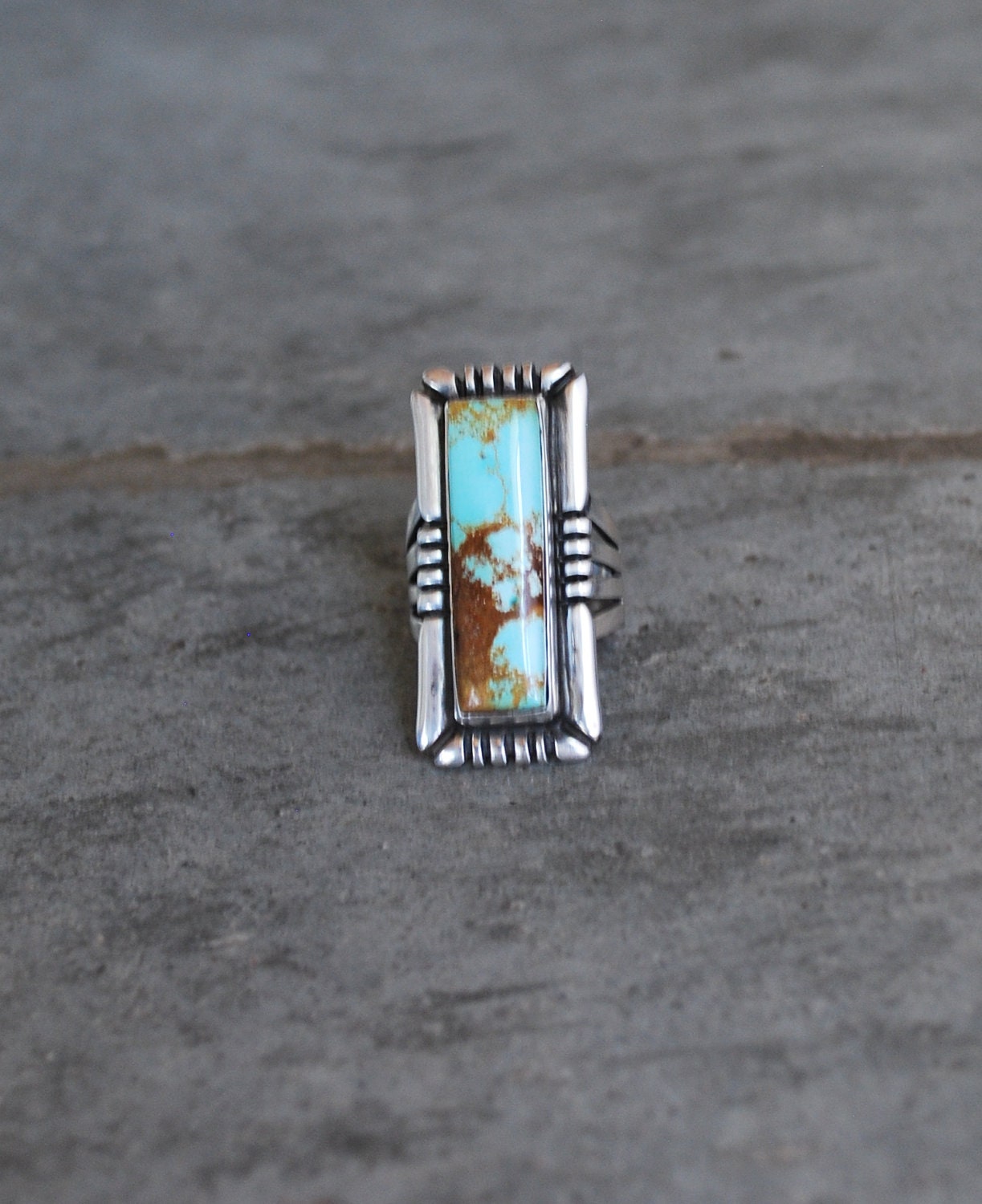 Native American Turquoise Ring: Size  8.5