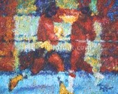 Sylvester Stallone Rocky Balboa Apollo Creed art print 12x16 signed and dated Bill Pruitt