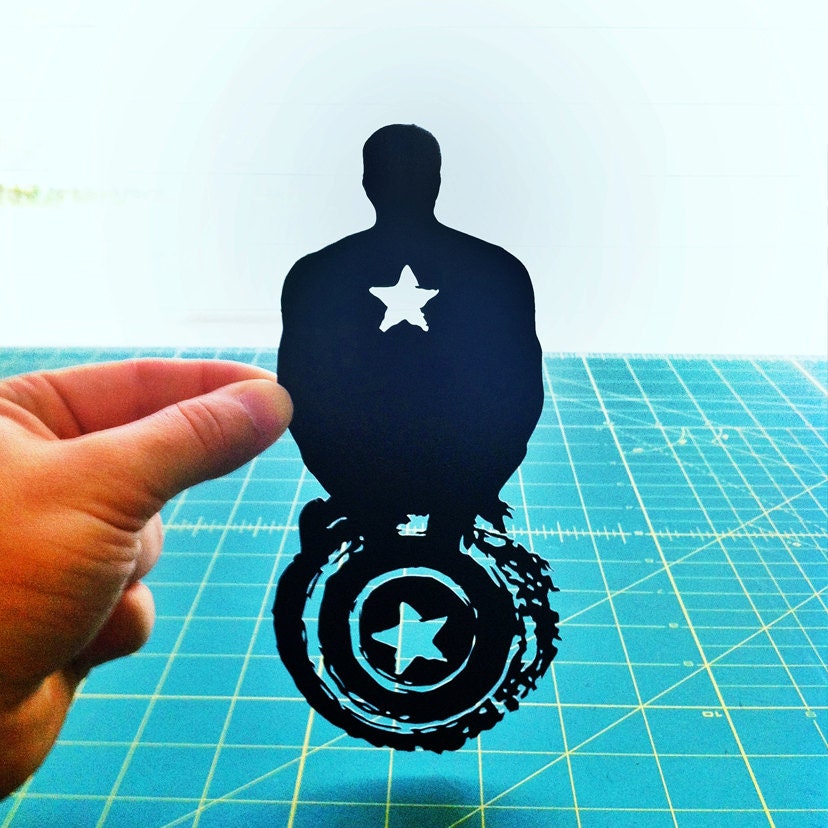 Captain America 8x10 Paper Cutting