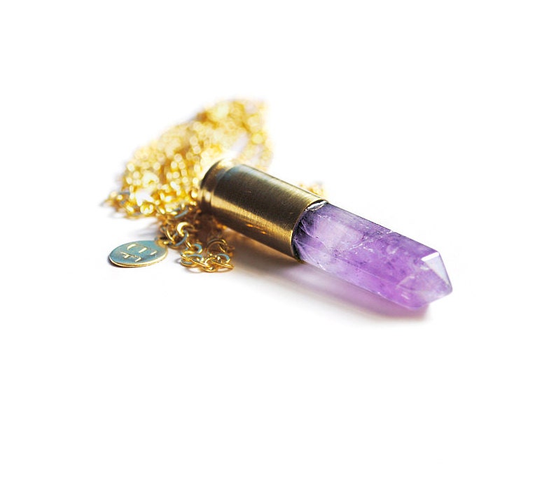 Amethyst Bullet Necklace