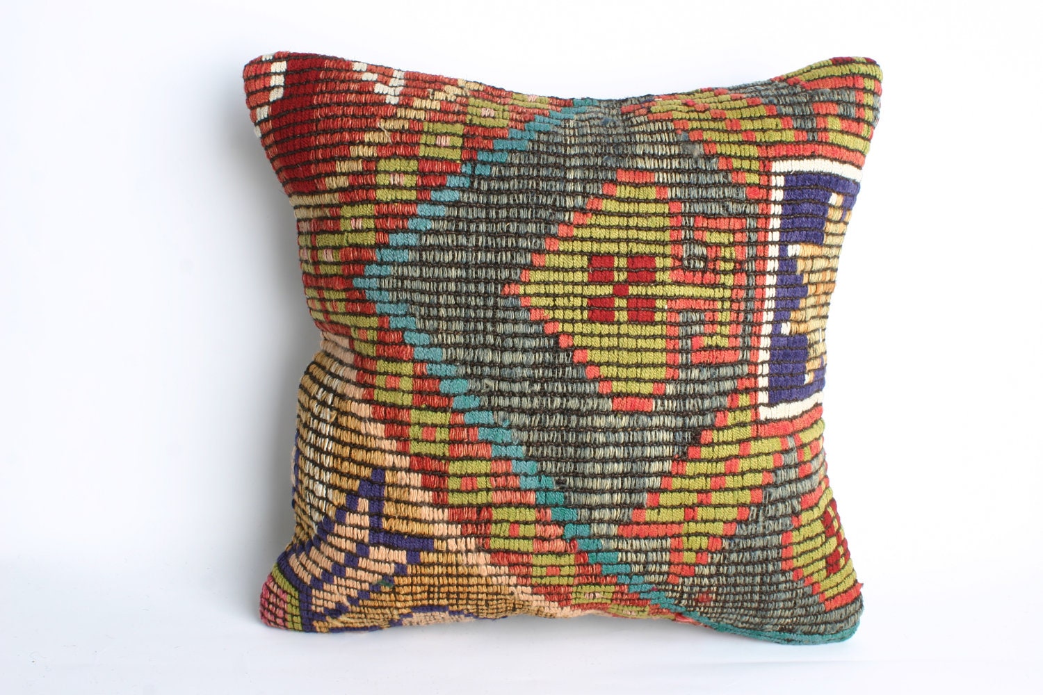 Yuner/Turks Handmade  Kilim Pillow Case,Decorative Pillow -  16x16 inch