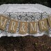 Mr. and Mrs. Burlap Sign Rustic Wedding Decor Banner