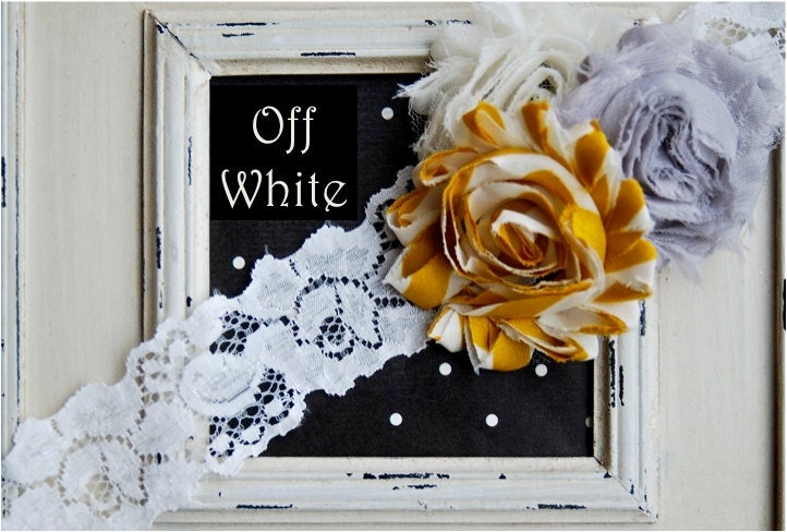 SALE - 5 Yards OFF WHITE Stretch Lace - 1 3/8"