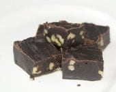 NEW--  Homemade Dark Chocolate Fudge With Walnuts   One Pound