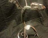 Metal Demon Dragon Sculpture - Industrial Scrap Metal Artwork