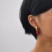 Neon Earrings : Summer Jewelry - 3D Neon Rectangular Tube Studded Earrings