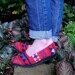 Vegan Womens Loafers In Akha Tribal Red Embroidery